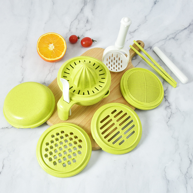 Baby Food Grinding Bowl - 赤ちゃん用食品研削ボウルセット,手動グラインダー,子供用フルーツクッキングツール,食品補修