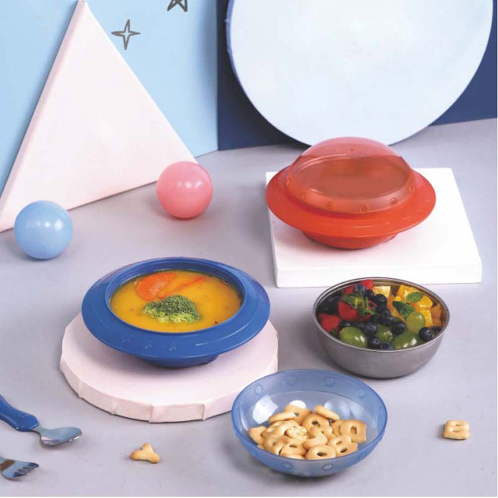 Baby Kitchen Food - 1 個ステンレス鋼断熱ボウル二重壁保温ライスボウルベビーフードサービング家庭用キッチン多目的ギフトブルー