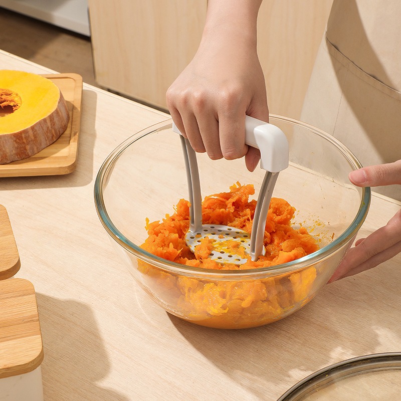 Baby Food With Sweet Potato - 手動ポテトマッシャー家庭用食品プレスツール赤ちゃん用補助食品紫芋フルーツマッシング用
