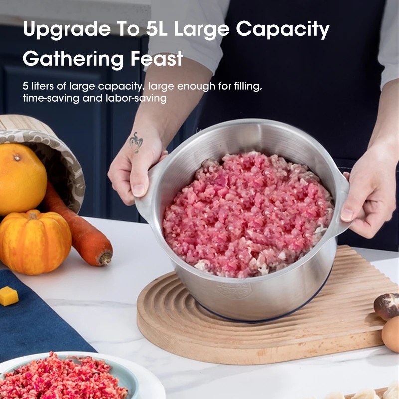 5L電動ミートグラインダー 304ステンレス製フードクラッシ - Baby Kitchen Food のレビューと価格