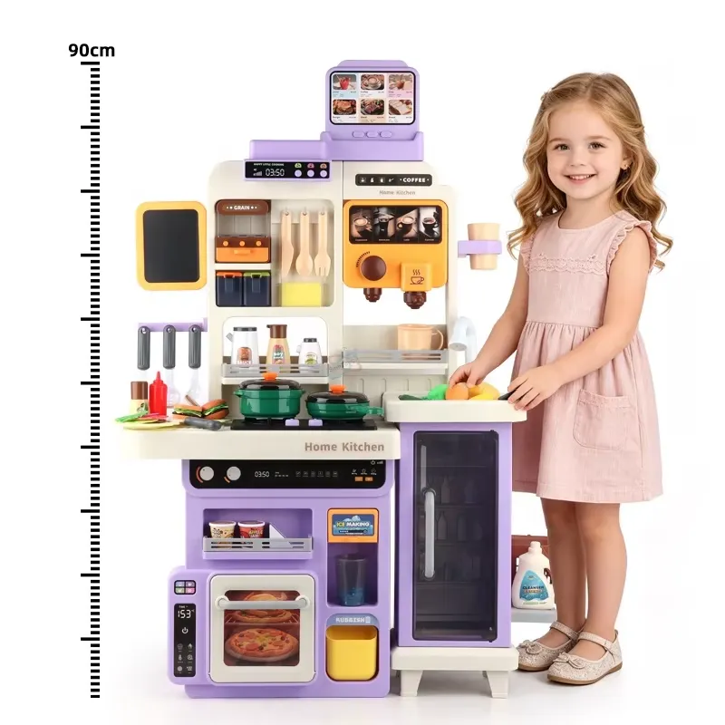 90cm大型ごっこ遊びキッチンセット（ライト、サウンド、シン - Baby Kitchen Food のレビューと価格