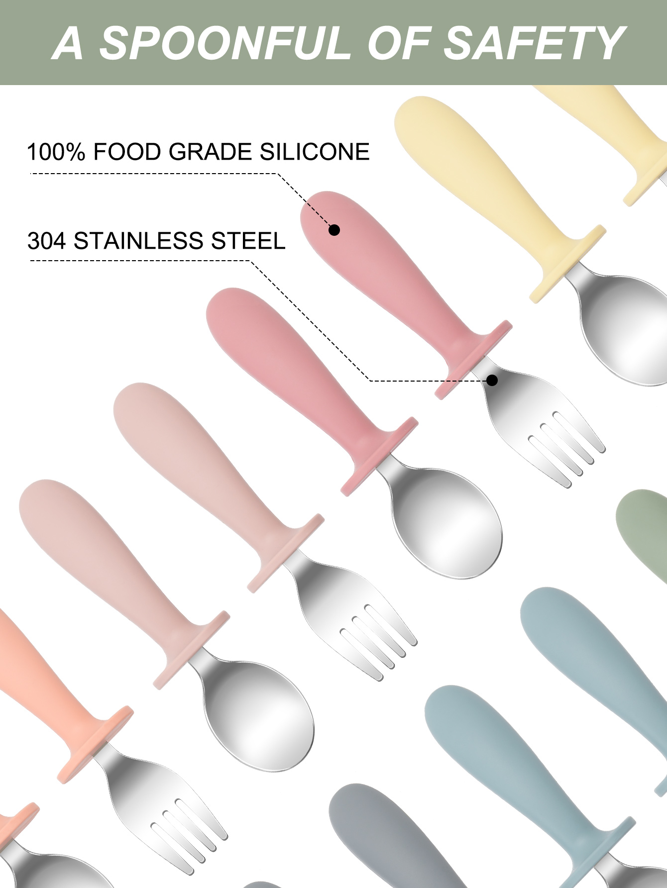 2 個ステンレス鋼フォークスプーンセット赤ちゃん離乳幼児自己 - Baby Food Weaning のレビューと価格