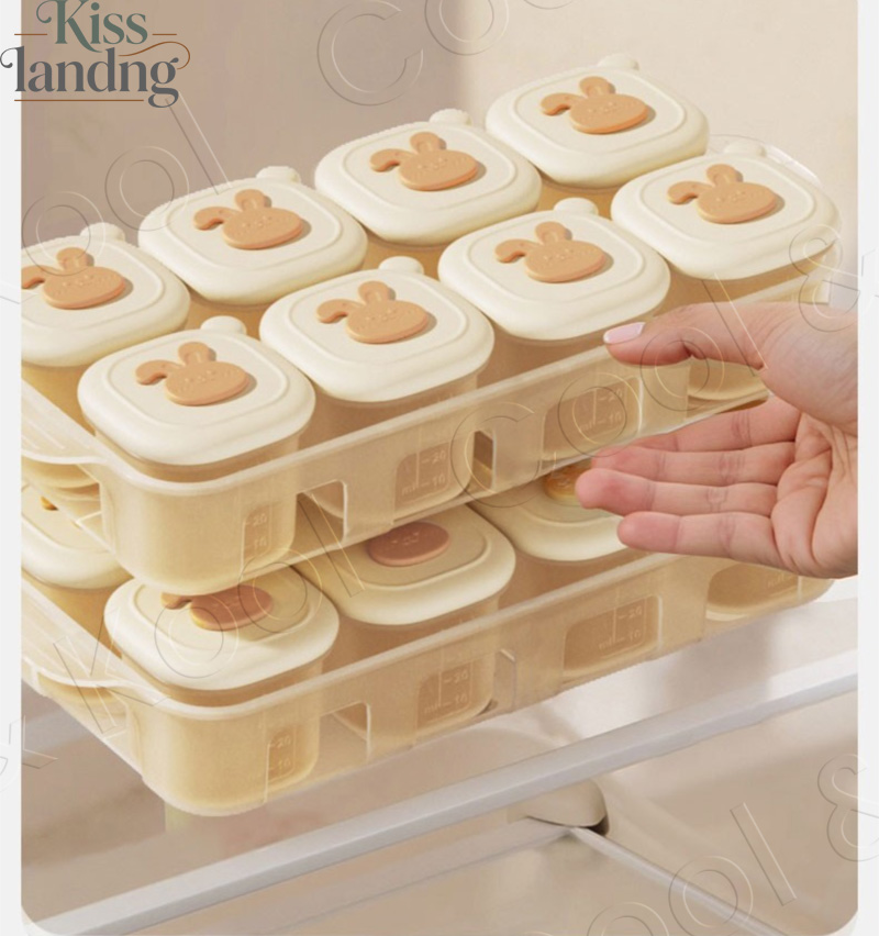 蓋付きベビーフード保存容器、幼児食用蒸し器ケーキ型と製氷皿付 - Baby Food Gerber のレビューと価格