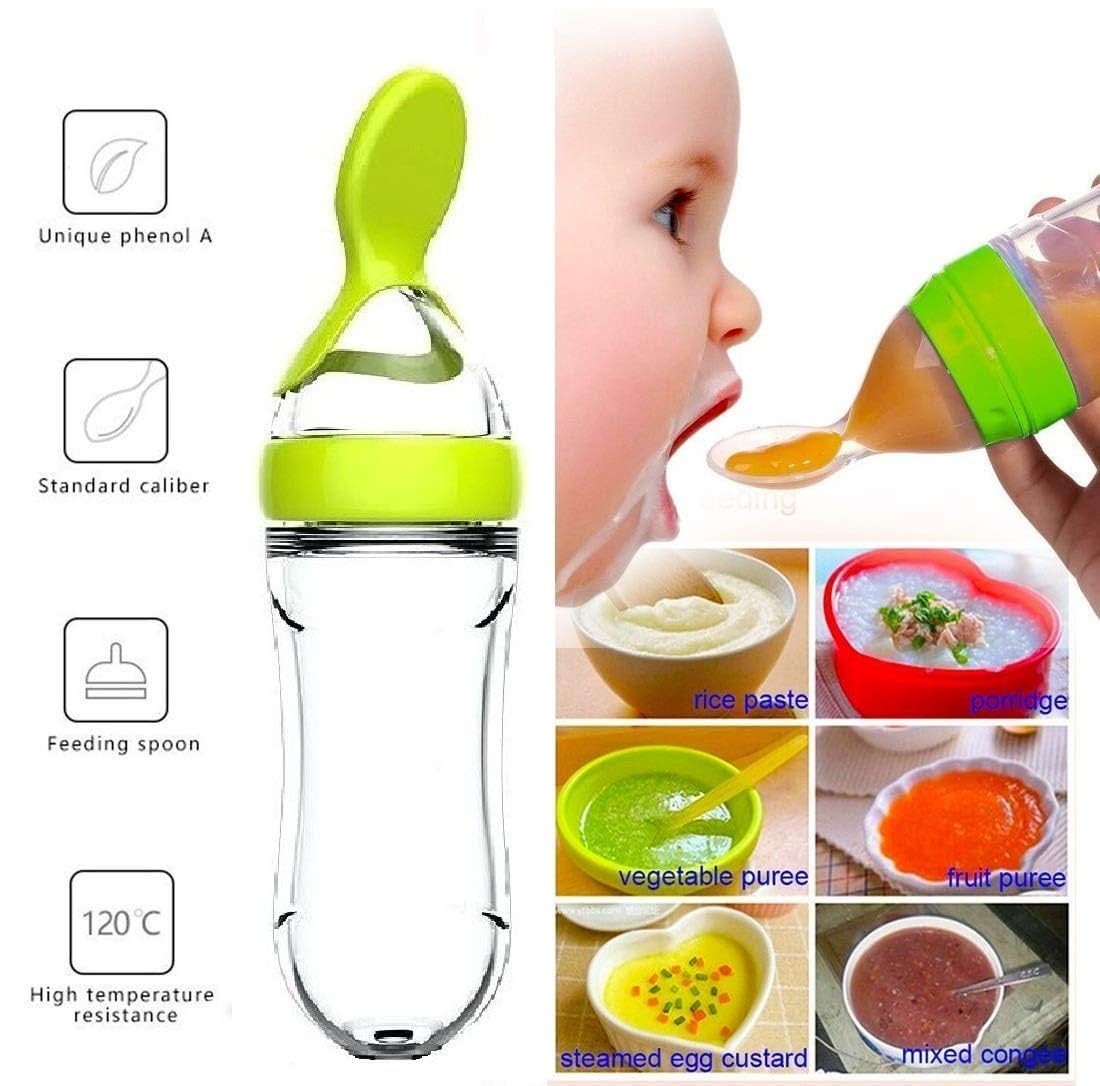 絞り哺乳瓶カップシリコーン新生児おしゃぶりトレーニングライス - Baby Food Dispensing Spoon のレビューと価格