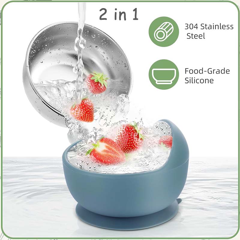 3 個セットベビー給餌ボウルスプーン付きステンレス鋼ボウルパ - Baby Food Dispensing Spoon のレビューと価格