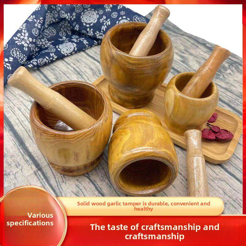家庭用小型木製乳鉢と乳棒、唐辛子やニンニクの粉砕用、ベビーフ - Baby Food Grinding Bowl のレビューと価格