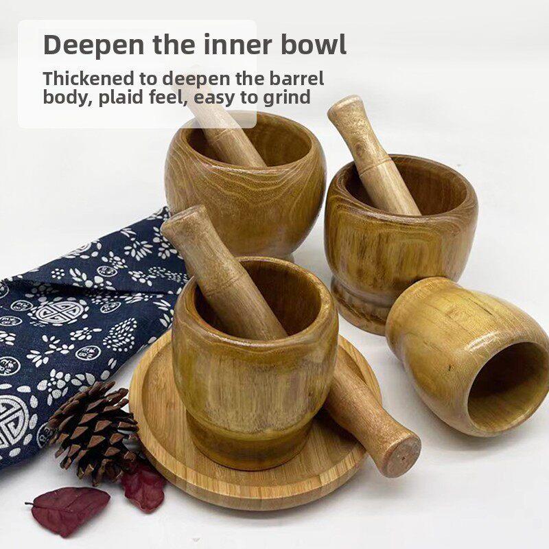 家庭用小型木製乳鉢と乳棒、唐辛子やニンニクの粉砕用、ベビーフ - Baby Food Grinding Bowl のレビューと価格