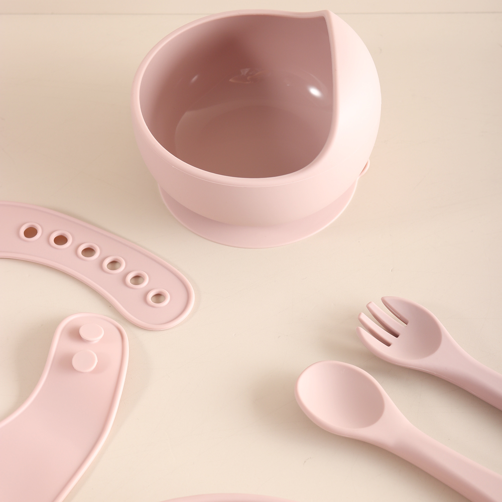 5点セットのベビー食器セット。食品グレードのシリコン製で、よ - Baby Food Weaning のレビューと価格