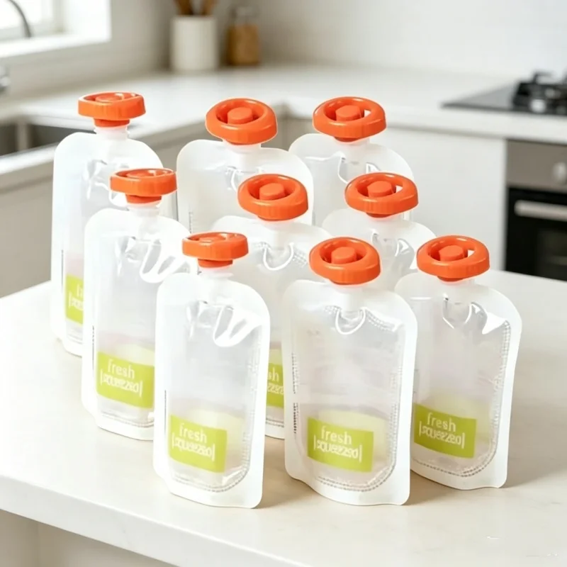 オーガニック幼児用給餌ポーチ 50 個 ポータブルスクイーズ - Baby Food Organic Pouches のレビューと価格
