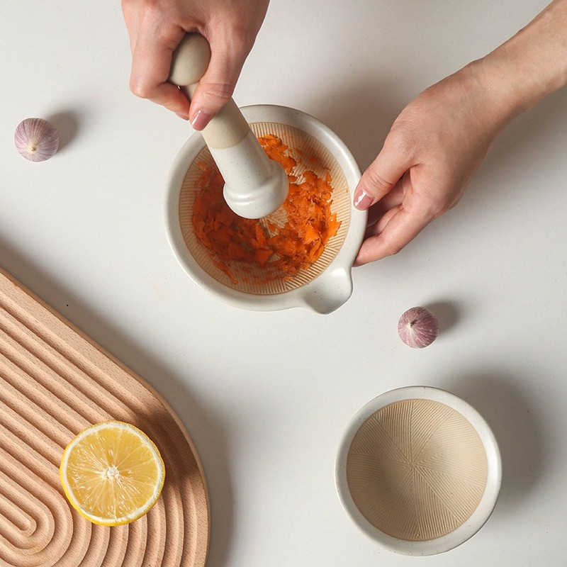 セラミック製手動ベビーフードマッシャー、果物・野菜ピューレグ - Baby Food Grinding Bowl のレビューと価格