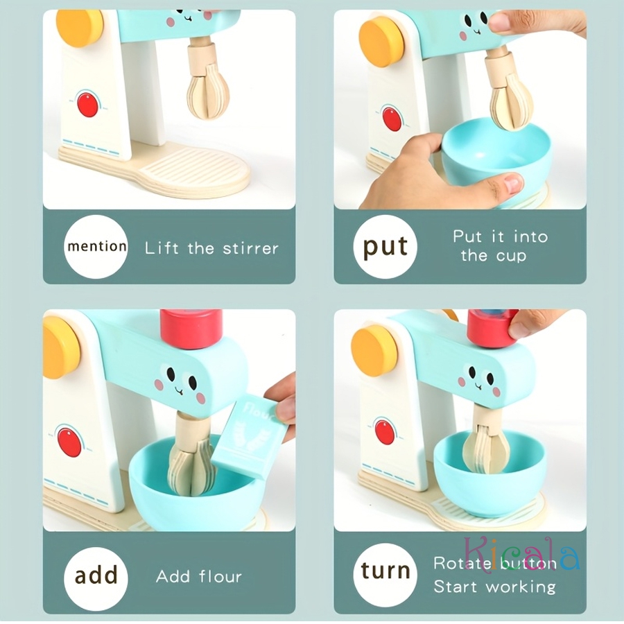 木製キッチンごっこ遊びおもちゃシミュレーション木製コーヒーマ - Baby Food Under 1 Year のレビューと価格