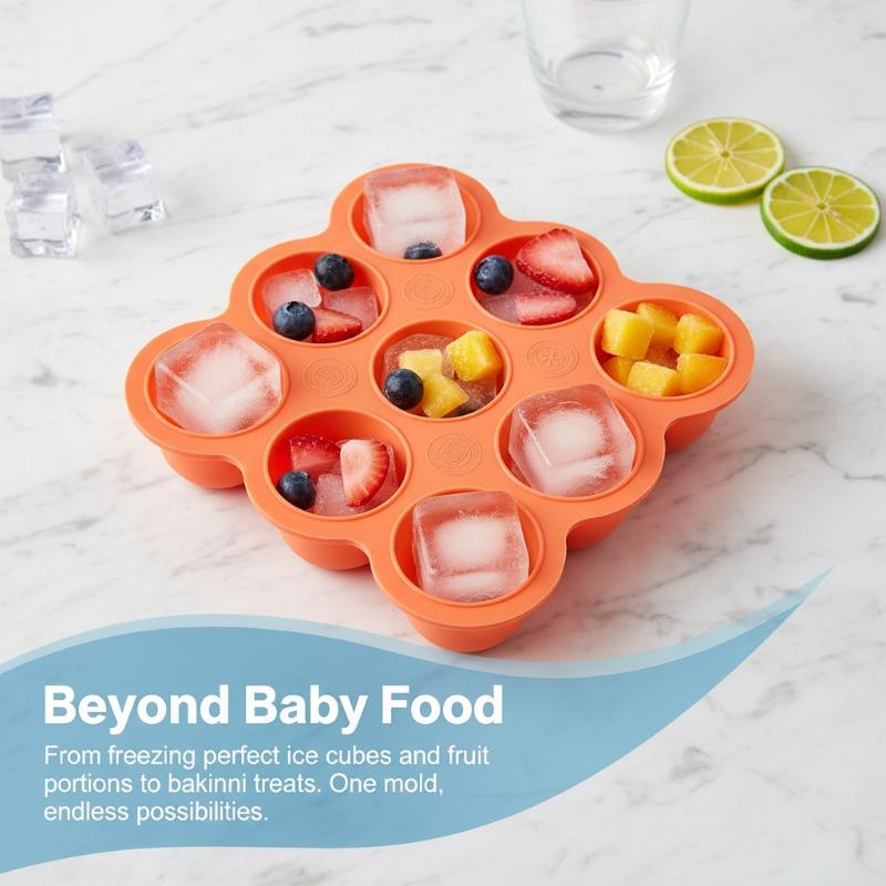ベビーフードシリコン容器 9グリッド冷凍トレイ 漏れ防止蓋  - Baby Kitchen Food のレビューと価格