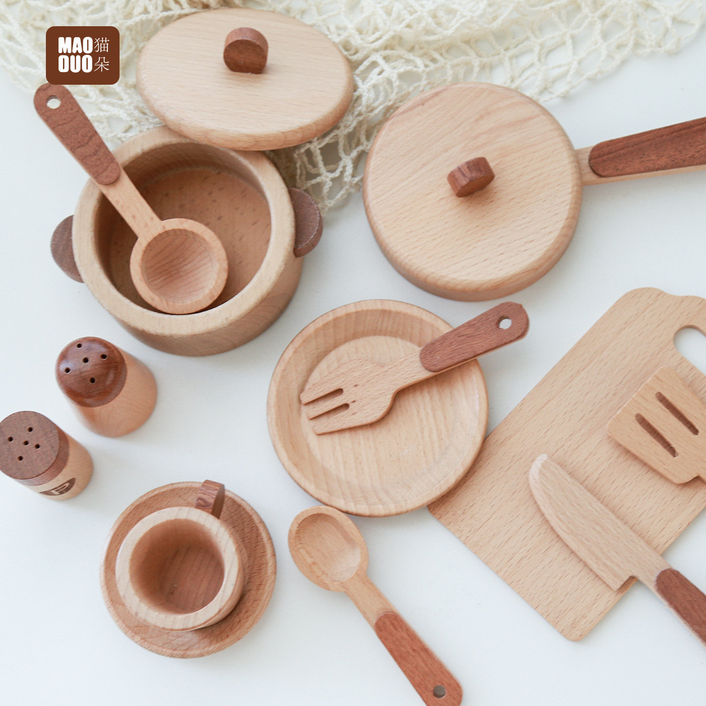 マオドゥオ おもちゃ ブナ材製 キッズキッチン プレイセット - Baby Kitchen Food のレビューと価格