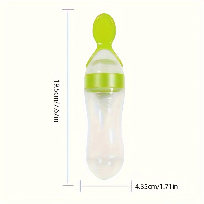 ベビー用シリコン製哺乳瓶、スプーン付き、3オンスの食品分配ス - Baby Food Dispensing Spoon のレビューと価格