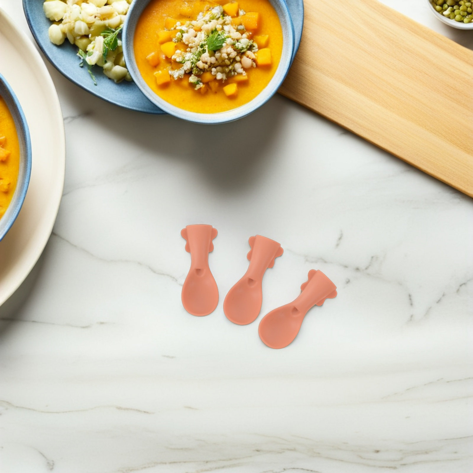 5個入りベビーフードスプーンアタッチメント、ソフトシリコン製 - Baby Food Weaning のレビューと価格