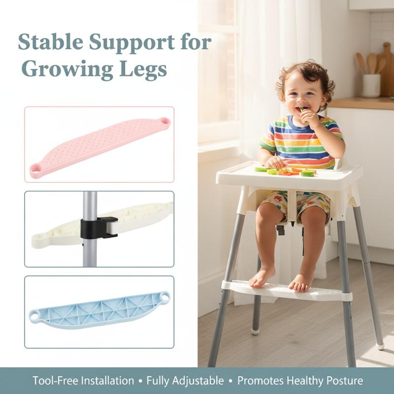 調節可能なハイチェアフットレスト滑り止め安全サポートアクセサ - Baby Food Eating Chair のレビューと価格