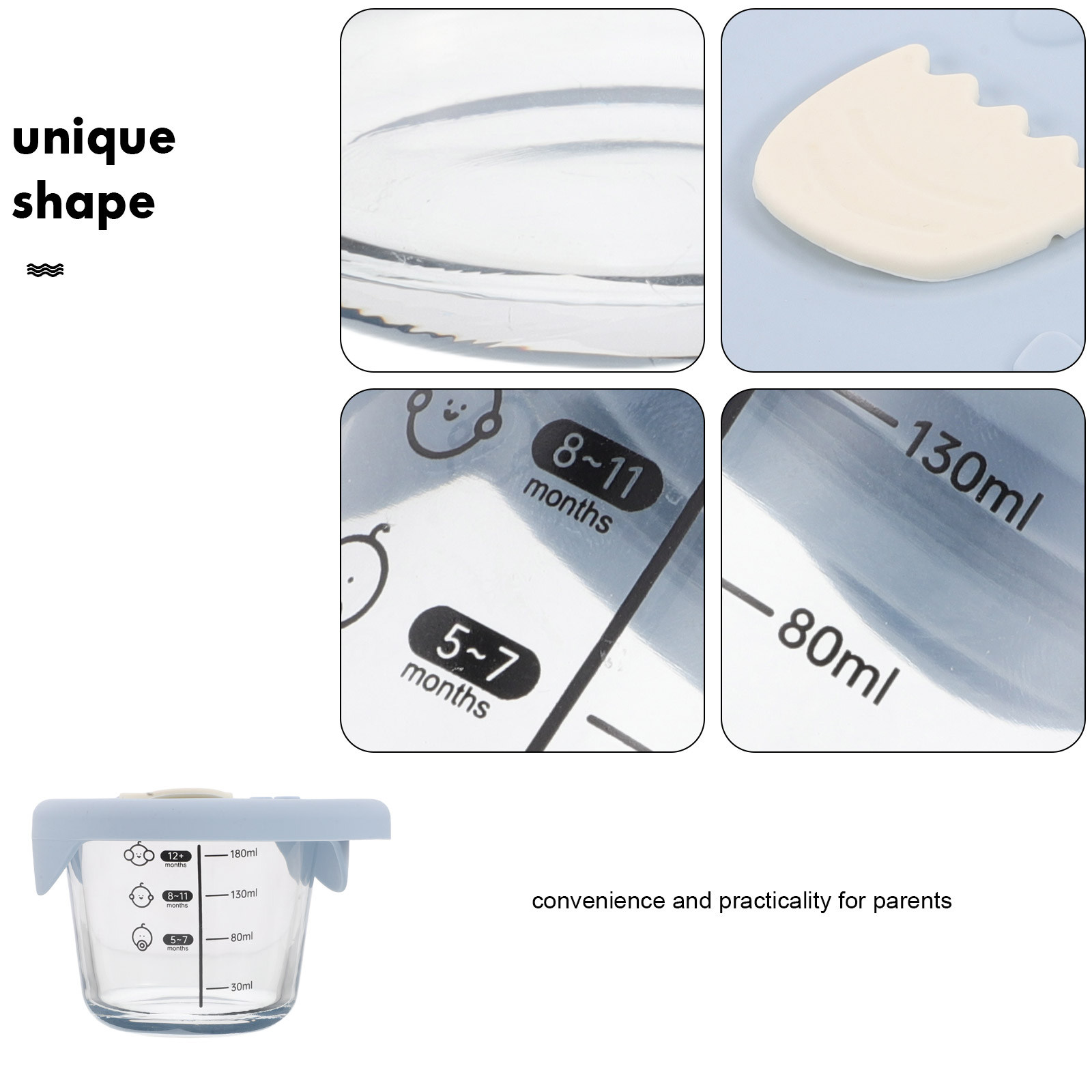ガラス製ベビーフードボウル2個入り - 6オンス（180ml - Baby Food Weaning のレビューと価格