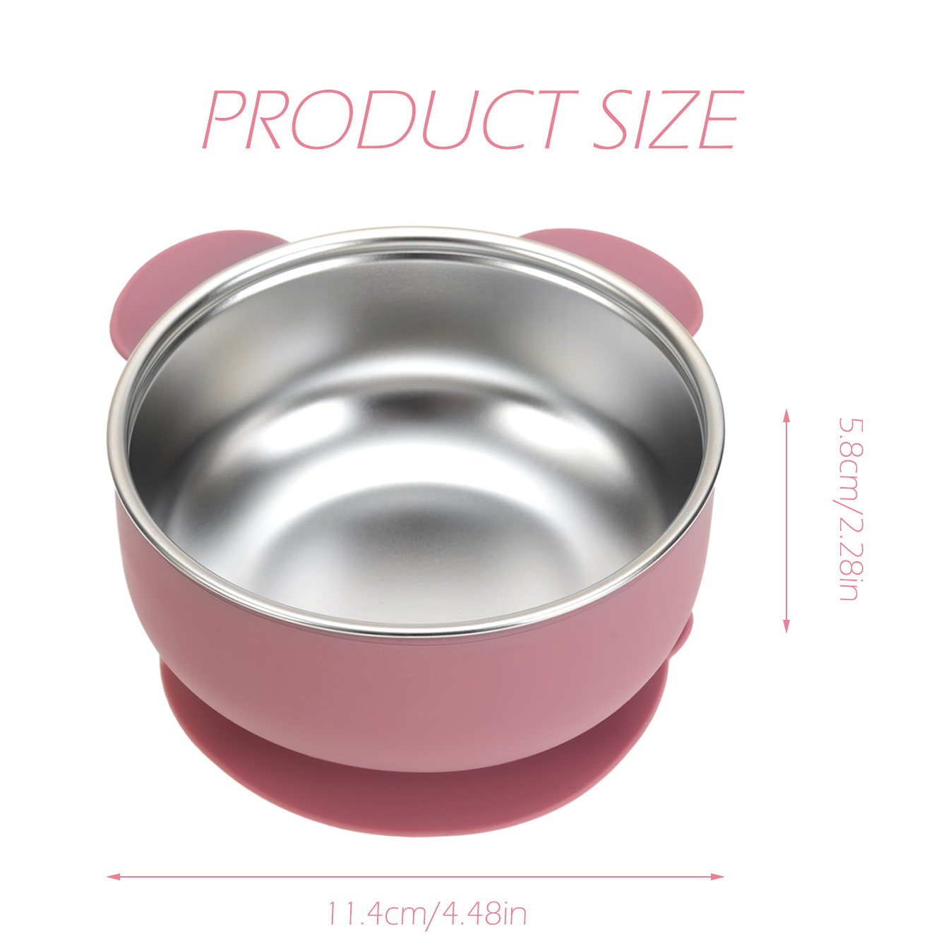 1PC 取り外し可能なシリコーンステンレス鋼ベビーボウル幼児 - Baby Food Weaning のレビューと価格