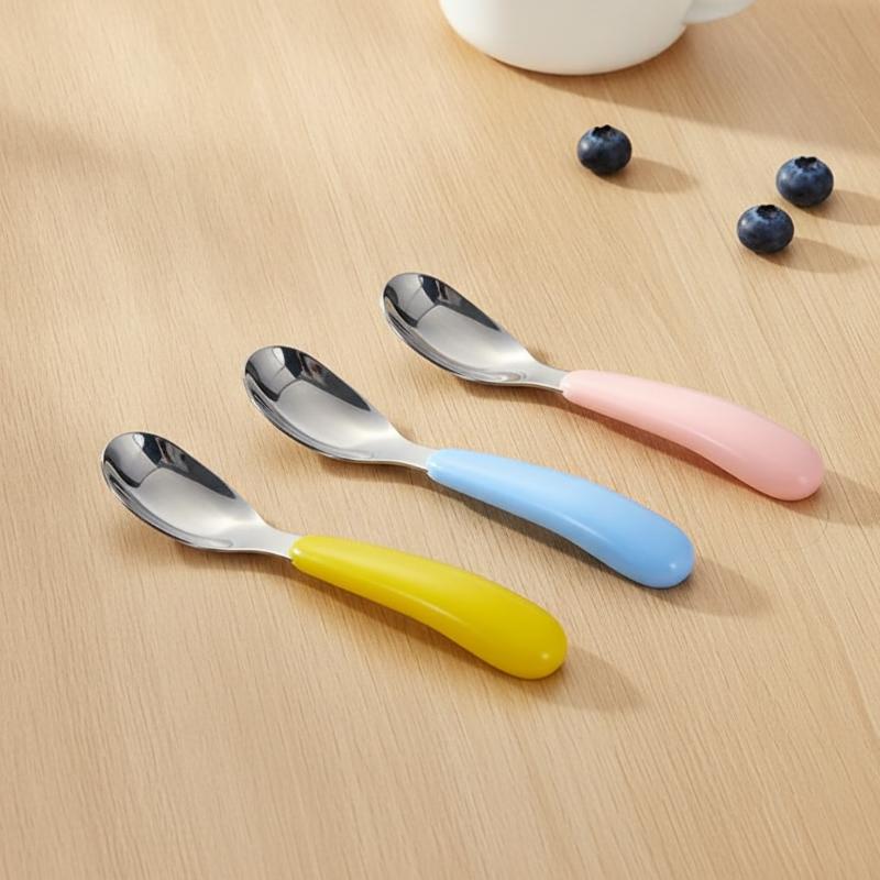 創造的なステンレス製幼児用離乳食スプーン、食品グレードの平底 - Baby Food Weaning のレビューと価格