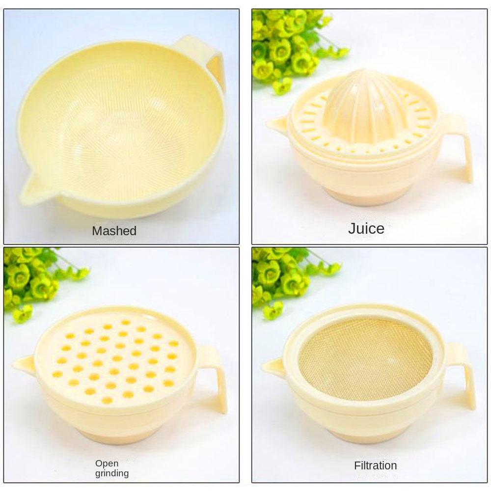 7個入り携帯用食品粉砕ボウルセット、柑橘ジューサー、食品グレ - Baby Food Grinding Bowl のレビューと価格